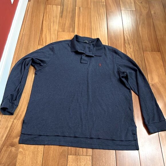 Polo Ralph Lauren long sleeve cotton polo dark gray size XXL - Picture 1 of 6